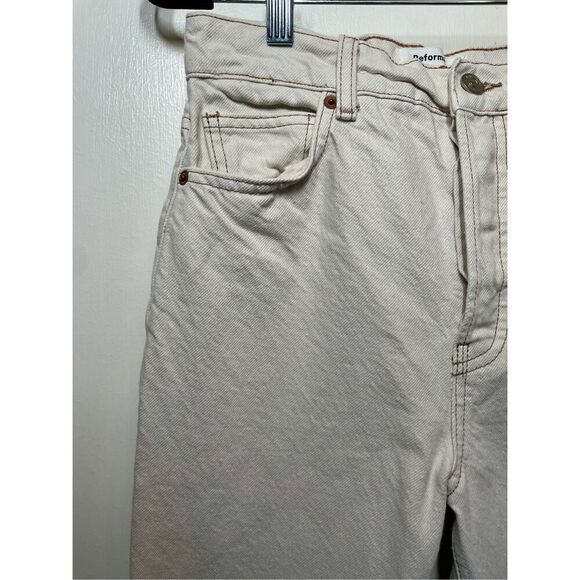 Reformation Cynthia High Rise Straight Jeans in Bone size 26 - Picture 2 of 15